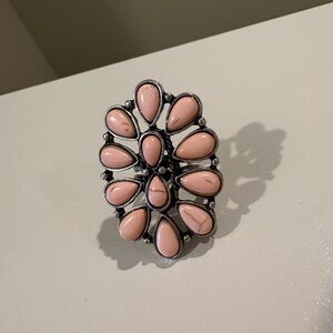 Faux Pink Turquoise Ring